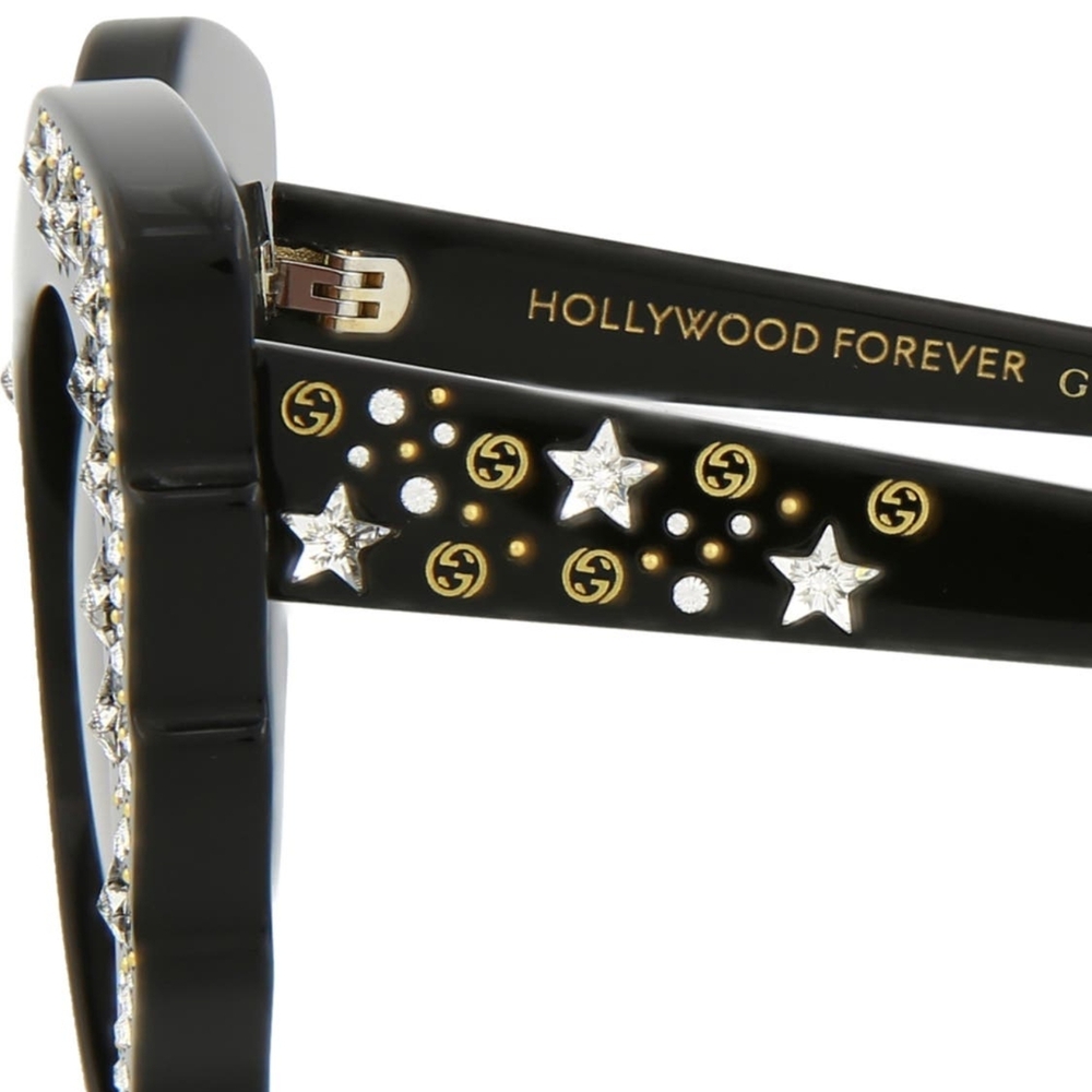 Gucci Designer Special Edition Black Hollywood Forever Sunglasses Pearl Diamond - Picture 8 of 16